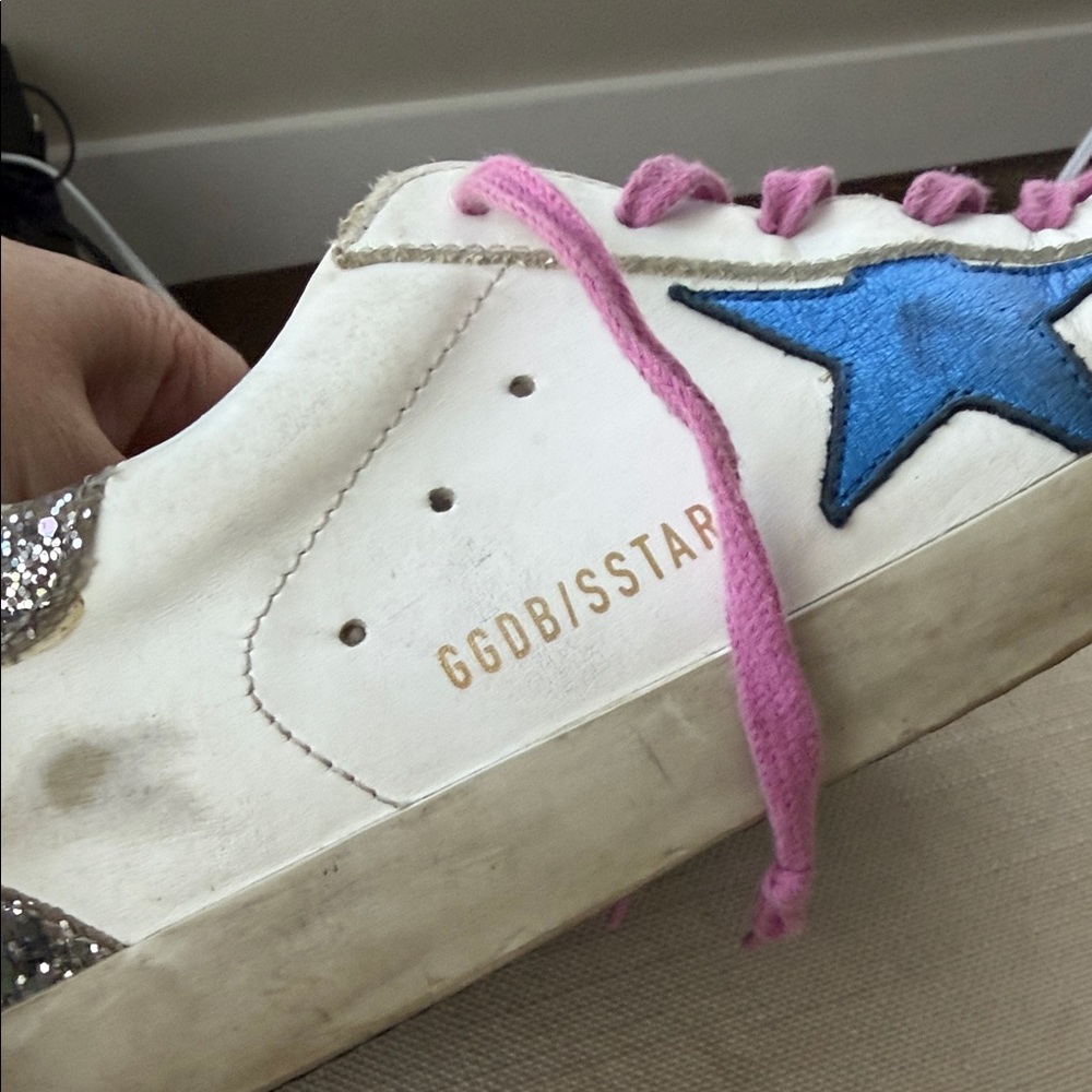 Golden Goose Sneakers with Blue Star - Picture 6 of 11